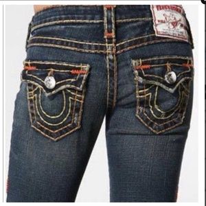 True Religion Blue "Joey Super T"  Boot Cut Jeans